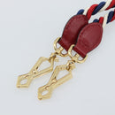GUCCI Silvi Hand Bag Leather 2way Red Gold 470270 Auth ka5187A-25