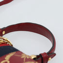 GUCCI Silvi Hand Bag Leather 2way Red Gold 470270 Auth ka5187A-14