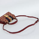 GUCCI Silvi Hand Bag Leather 2way Red Gold 470270 Auth ka5187A-8