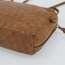 BOTTEGA VENETA INTRECCIATO Shoulder Bag Leather Outlet Brown Gold Auth ka5188A-14