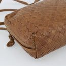 BOTTEGA VENETA INTRECCIATO Shoulder Bag Leather Outlet Brown Gold Auth ka5188A-15