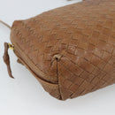 BOTTEGA VENETA INTRECCIATO Shoulder Bag Leather Outlet Brown Gold Auth ka5188A-9