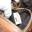 BOTTEGA VENETA INTRECCIATO Shoulder Bag Leather Outlet Brown Gold Auth ka5188A-12