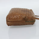 BOTTEGA VENETA INTRECCIATO Shoulder Bag Leather Outlet Brown Gold Auth ka5188A-4