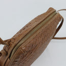 BOTTEGA VENETA INTRECCIATO Shoulder Bag Leather Outlet Brown Gold Auth ka5188A-6