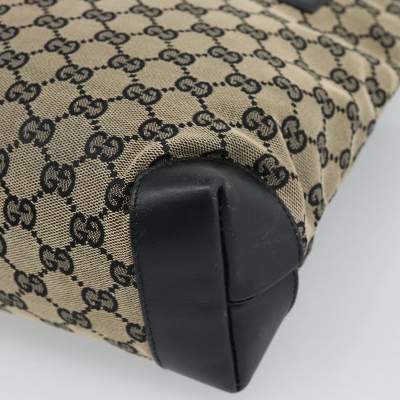 GUCCI GG Canvas Tote Bag Black 019 0402 Auth ka5189