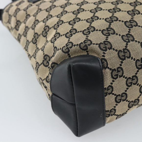 GUCCI GG Canvas Tote Bag Black 019 0402 Auth ka5189