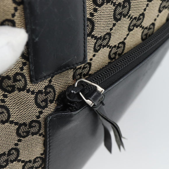 GUCCI GG Canvas Tote Bag Black 019 0402 Auth ka5189