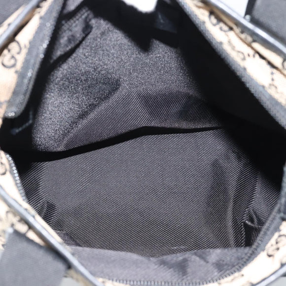 GUCCI GG Canvas Tote Bag Black 019 0402 Auth ka5189