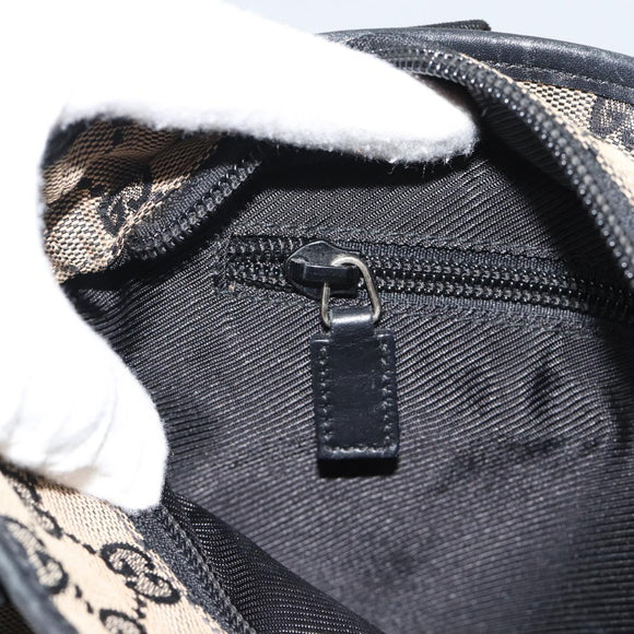 GUCCI GG Canvas Tote Bag Black 019 0402 Auth ka5189