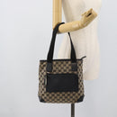 GUCCI GG Canvas Tote Bag Black 019 0402 Auth ka5189-25