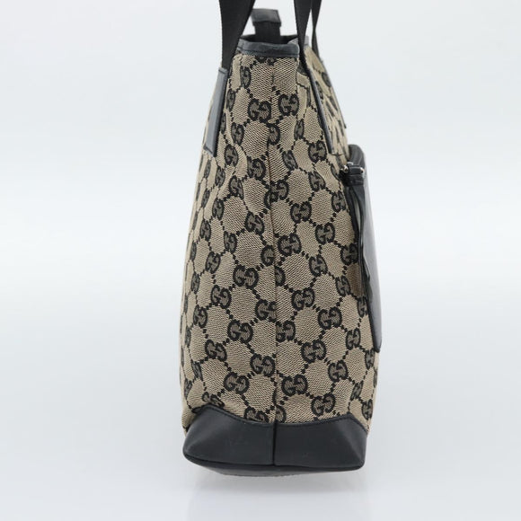 GUCCI GG Canvas Tote Bag Black 019 0402 Auth ka5189