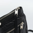 BALENCIAGA Neo Sketch Shoulder Bag Leather Black Silver 390924 Auth ka5190-10