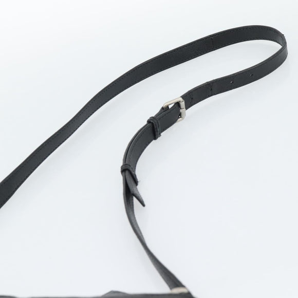 BALENCIAGA Neo Sketch Shoulder Bag Leather Black Silver 390924 Auth ka5190