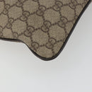 GUCCI GG Supreme Shoulder Bag PVC Leather Beige Silver 141626 Auth ka5191-11