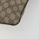 GUCCI GG Supreme Shoulder Bag PVC Leather Beige Silver 141626 Auth ka5191-12