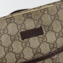 GUCCI GG Supreme Shoulder Bag PVC Leather Beige Silver 141626 Auth ka5191-14
