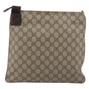 GUCCI GG Supreme Shoulder Bag PVC Leather Beige Silver 141626 Auth ka5191-3