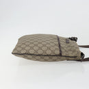 GUCCI GG Supreme Shoulder Bag PVC Leather Beige Silver 141626 Auth ka5191-4