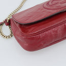 GUCCI Chain Soho Shoulder Bag Patent Pink Gold 336752 Auth ka5192-15