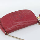 GUCCI Chain Soho Shoulder Bag Patent Pink Gold 336752 Auth ka5192-6