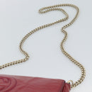 GUCCI Chain Soho Shoulder Bag Patent Pink Gold 336752 Auth ka5192-14