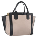 Chloe Alison Hand Bag Leather Pink Black Auth ka5193-1