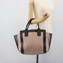 Chloe Alison Hand Bag Leather Pink Black Auth ka5193-21
