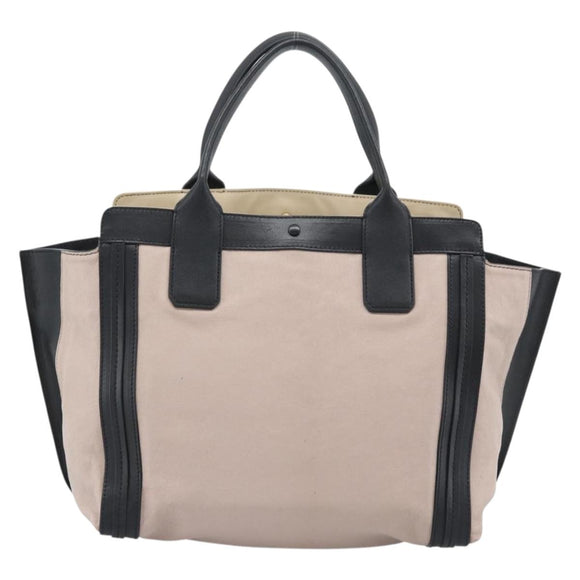 Chloe Alison Hand Bag Leather Pink Black Auth ka5193