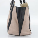 Chloe Alison Hand Bag Leather Pink Black Auth ka5193-5