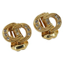 Christian Dior Earring Metal Gold Tone Auth ka5195V-1