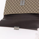 GUCCI GG Supreme Business Bag PVC Leather Beige Silver 34044 Auth ka5200-9