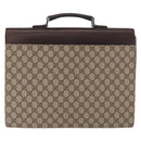 GUCCI GG Supreme Business Bag PVC Leather Beige Silver 34044 Auth ka5200-2