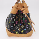 LOUIS VUITTON Monogram Multicolor Ursula Tote Bag Black M40124 LV Auth ka5202V-4