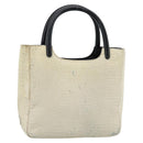 PRADA Hand Bag Harako Leather Beige Auth ka5203-1