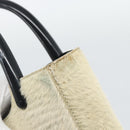 PRADA Hand Bag Harako Leather Beige Auth ka5203-14