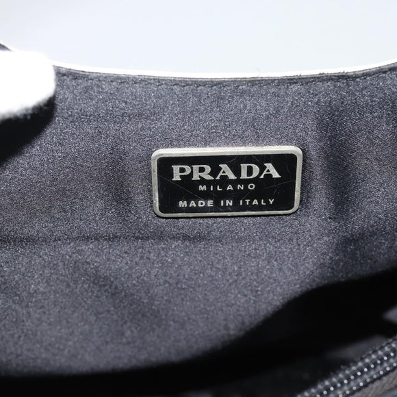 PRADA Hand Bag Harako Leather Beige Auth ka5203