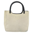 PRADA Hand Bag Harako Leather Beige Auth ka5203-2