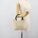 PRADA Hand Bag Harako Leather Beige Auth ka5203-24