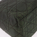 Christian Dior Canage Hand Bag Canvas 2way Green Silver Auth ka5205-18