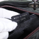 Christian Dior Canage Hand Bag Canvas 2way Green Silver Auth ka5205-12