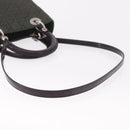 Christian Dior Canage Hand Bag Canvas 2way Green Silver Auth ka5205-8