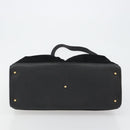 GUCCI Bamboo Hand Bag Suede 2way Black Gold 002 2855 Auth ka5206-11