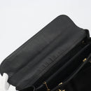 GUCCI Bamboo Hand Bag Suede 2way Black Gold 002 2855 Auth ka5206-16