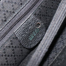 GUCCI Bamboo Hand Bag Suede 2way Black Gold 002 2855 Auth ka5206-17