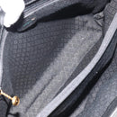 GUCCI Bamboo Hand Bag Suede 2way Black Gold 002 2855 Auth ka5206-18