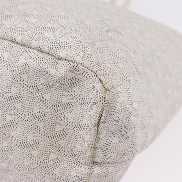 GOYARD Herringbone Saint Louis PM Tote Bag PVC White Auth ka5207