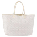 GOYARD Herringbone Saint Louis PM Tote Bag PVC White Auth ka5207-3