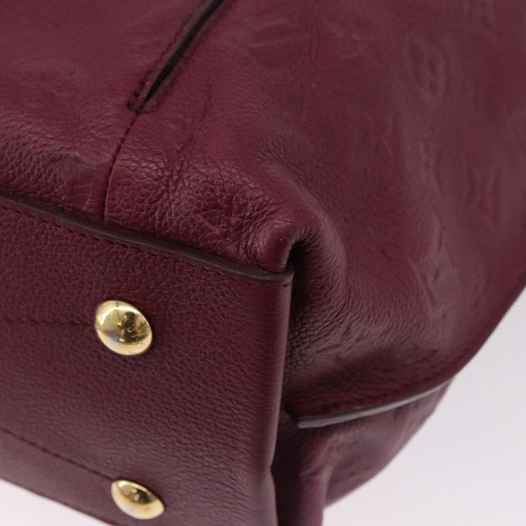 LOUIS VUITTON Monogram Empreinte Metis Shoulder Bag Wine Red M40813 Auth ka5209V