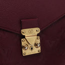 LOUIS VUITTON Monogram Empreinte Metis Shoulder Bag Wine Red M40813 Auth ka5209V-16